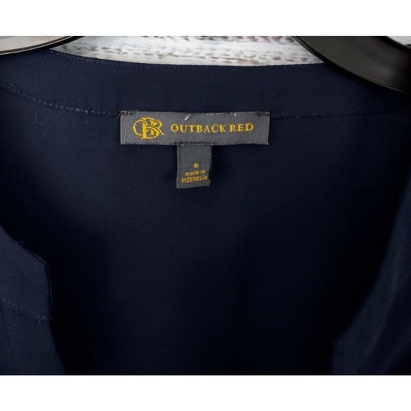 Outback Red Small Blue Multi-Layered Button Accented Loose Top Women's - Picture 2 of 10